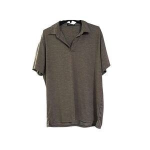 Tapulco Mens XL Grey Space Dye Short Sleeve Performance Polo Shirt Golf Casual
